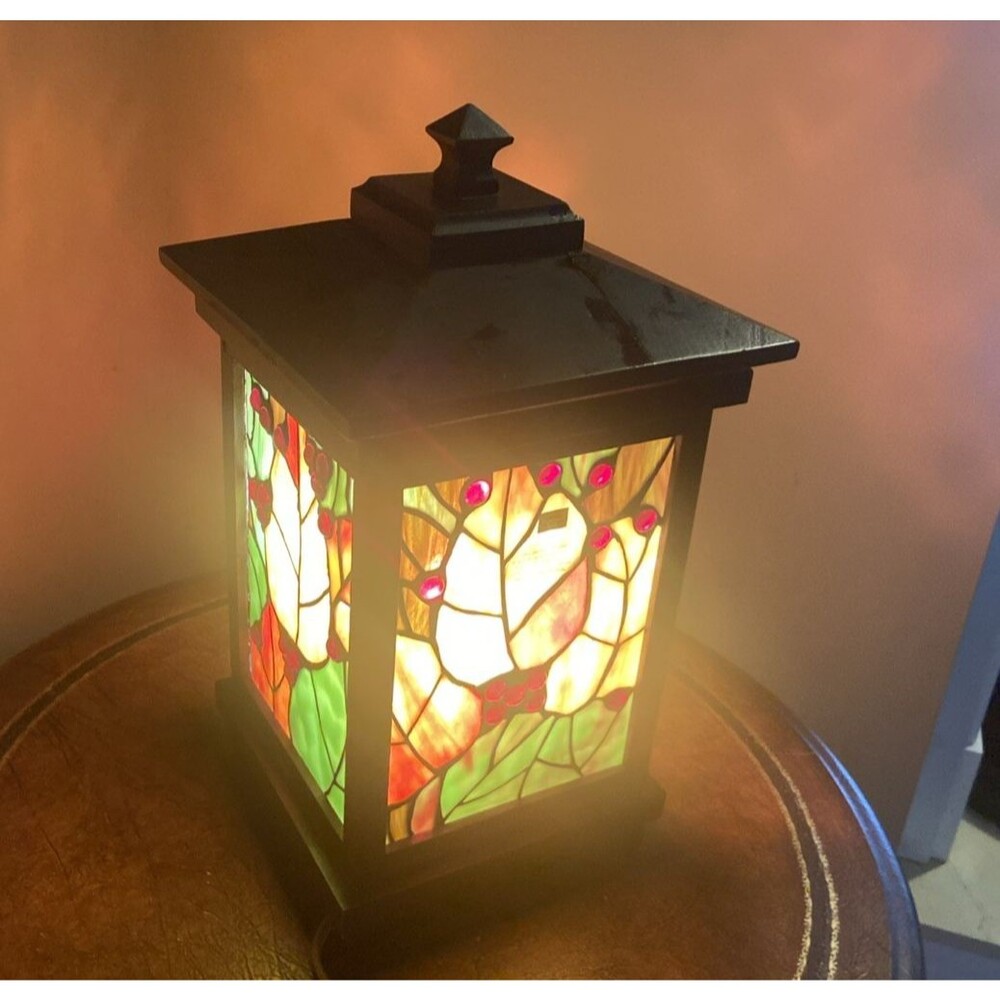 VTG Dale Tiffany Square Wooden Box Light Single Light Hall Lamp W original Box